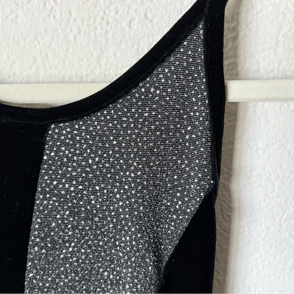 Vintage Y2K 2000s 90s velvet glitter design maxi dress - Picture 4 of 6